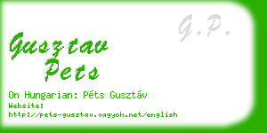 gusztav pets business card