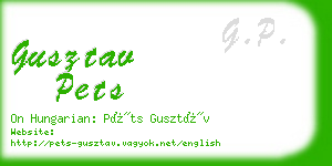 gusztav pets business card